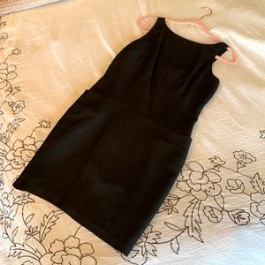Ann Taylor Black linen dress, with pockets, and satin lining. P